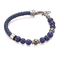 Bracelet classe et chic bleu en acier inoxydable