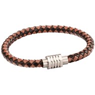 Bracelet cuir en acier inoxydable