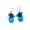 Boucles d'oreilles verre teinté et poli - vue V1