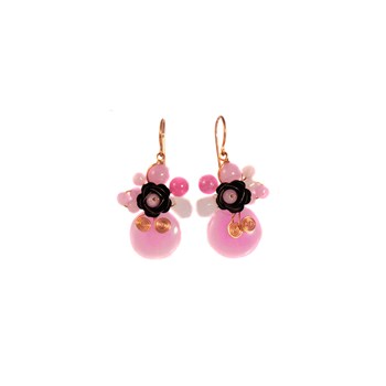 Boucles d'oreilles pierre rose