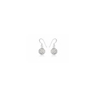 Boucles d'oreilles strass blanc