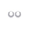 Boucles d'oreilles créoles motif géométrique - vue V1
