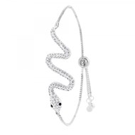 Bracelet serpent en acier inoxydable par SC Crystal