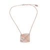 Collier ras du cou en plaqué or rose, chaîne, métal géométrique avec perles et cristaux - Bijou de créateur - vue V1