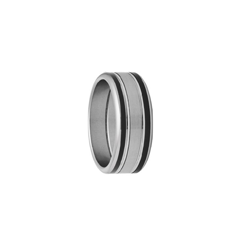 Bague SPLEINIR, acier inoxydable bicolore