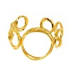 Bracelet rigide en plaqué or avec cercles métalliques martelés à la main - Bijou de créateur - vue V1