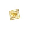 Bague ajustable en plaqué or avec métal géométrique - Bijou de créateur - vue V1