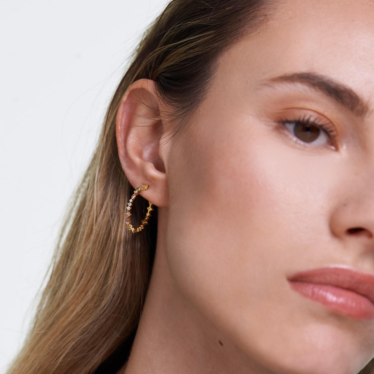 Boucles d'oreilles créoles HALO - PD Paola - vue V2