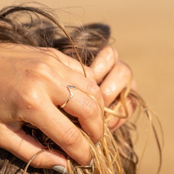 Bague Fine Plaqué Or Mode Tendance Triangle