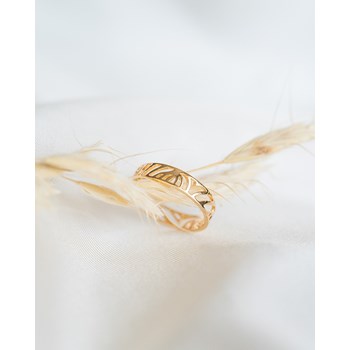 Bague Fine Tendances Motifs Plaqué Or
