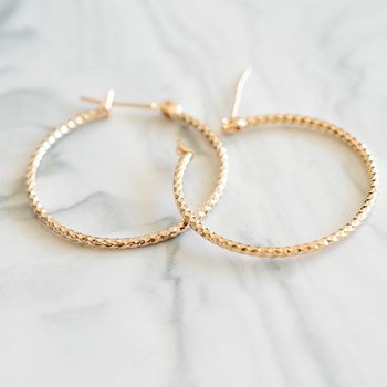 Boucles d'oreilles Créoles Tendances Mode Plaqué Or