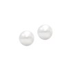 Boucles d'oreilles perle de fantaisie blanche 6 mm - vue V1