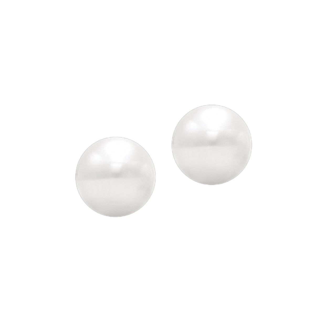 Boucles d'oreilles perle de fantaisie blanche 7 mm