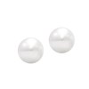 Boucles d'oreilles perle de fantaisie blanche 8 mm - vue V1