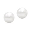 Boucles d'oreilles perle de fantaisie blanche 9 mm - vue V1