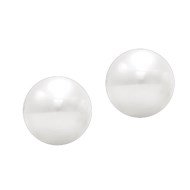Boucles d'oreilles perle de fantaisie blanche 9 mm