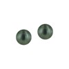 Boucles d'oreilles perle de fantaisie noire 6 mm - vue V1