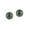Boucles d'oreilles perle de fantaisie noire 7 mm - vue V1