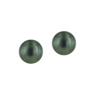 Boucles d'oreilles perle de fantaisie noire 7 mm