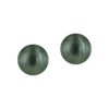 Boucles d'oreilles perle de fantaisie noire 8 mm - vue V1