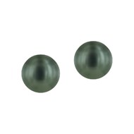 Boucles d'oreilles perle de fantaisie noire 8 mm