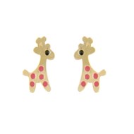 Boucles d'Oreilles Girafes - Or Jaune - Enfant