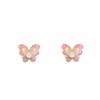 Boucles d'Oreilles Papillons - Or Jaune - Enfant - vue V1