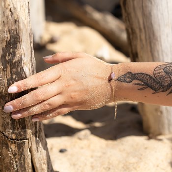 Fijne vergulde armband Amethist Trendy edelsteen