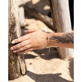 Fijne vergulde armband Amethist Trendy edelsteen