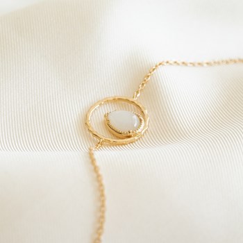 Armband Verguld Maansteen Edelstenen