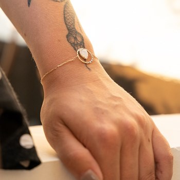 Armband Verguld Maansteen Edelstenen