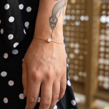 Trendy Verguld Solitaire Zirkonia Strass Armband