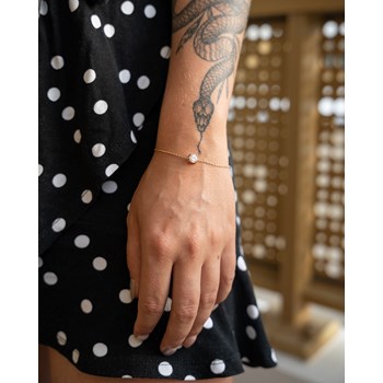 Trendy Verguld Solitaire Zirkonia Strass Armband