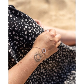 Dunne Zilveren Armband Trendy Zon Hanger