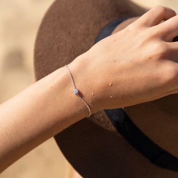 Trendy Zilveren Solitaire Zirkonia Strass Armband