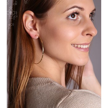 Boucles d'oreilles créoles en plaqué Or et rhodié