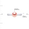 Bague Ajustable Jonc Perle d'Eau Douce Ronde 6-7 mm Rose Argent 925 - vue V3