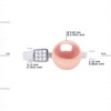 Bague Ajustable Perle d'Eau Douce 9-10 mm Rose Joaillerie Argent 925 - vue V3