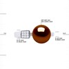 Bague Ajustable Perle d'Eau Douce 9-10 mm Chocolat Joaillerie Argent 925 - vue V3