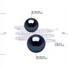 Bague DUO Perles d'Eau Douce 7 et 9 mm Noires Joaillerie Argent 925 - vue V3