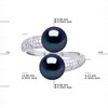 Bague TOI ET MOI 2 Perles d'Eau Douce 9-10 mm Noires Joaillerie Argent 925 - vue V3