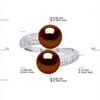Bague TOI ET MOI 2 Perles d'Eau Douce 9-10 mm Chocolat Joaillerie Argent 925 - vue V3
