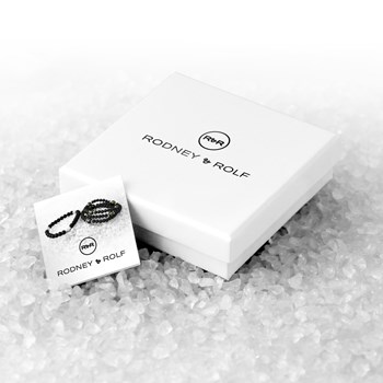 Bracelet Triple Rang SHAMAN, Calcédoine Bleue, Agate Noire Matte , Argent 925