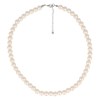 Collier acier Perles blanches d'imitations 40cm + 5cm - vue V1