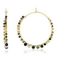 Boucles d'oreilles 'Malis' Agate multicolore