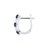 Boucles d'oreilles Or Blanc, Diamants 0,05 carat et Saphirs 1,08 carat 'PORT ROYAL' - vue V3