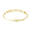 'MARRAINE' bracelet jonc en fil lettering doré à message - vue V3