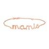 'MAMIE' bracelet jonc en fil lettering rosé à message - vue V1