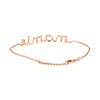 'MAMIE' bracelet jonc en fil lettering rosé à message - vue V3