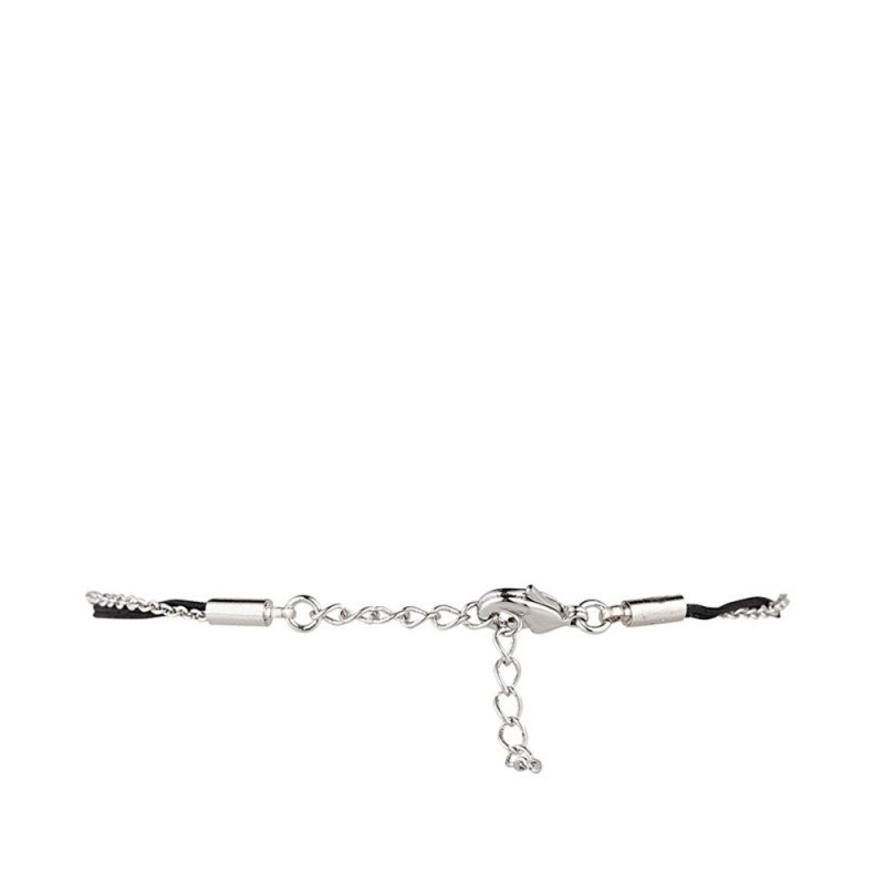 'GAFFEUSE' Bracelet chaine argenté à message - vue 3